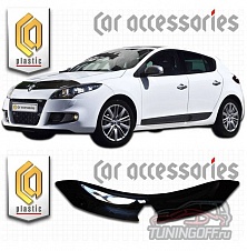 Дефлектор капота (серый) RENAULT MEGANE (2008-)