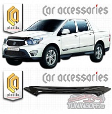 Дефлектор капота (прозрачный) SSANG YONG ACTYON SPORTS (2012-)