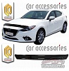 Дефлектор капота (серый) MAZDA 3 / AXELA хэтчбэк (2013-)