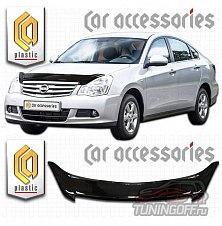 Дефлектор капота (серый) NISSAN ALMERA (2012-)