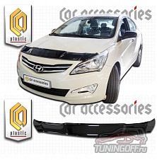 Дефлектор капота (прозрачный) HYUNDAI SOLARIS (2014-)
