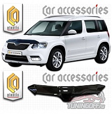 Дефлектор капота (серый) SKODA YETI (2013-)