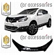 Дефлектор капота (черный) NISSAN QASHQAI +2 (2008-)