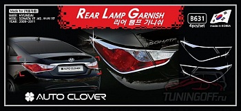 Хромированные накладки на стоп-сигналы HYUNDAI SONATA / i45 (2009-2011)