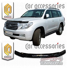 Дефлектор капота (черный) TOYOTA LAND CRUISER 200 (2012-)