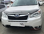 Дефлектор капота (шелкография черная) SUBARU FORESTER (2013-)