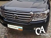 Дефлектор капота (шелкография карбон серебро) TOYOTA LAND CRUISER 200