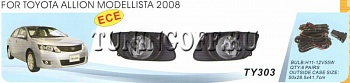 Противотуманные фары в бампер TY303 TOYOTA ALLION (2007-)